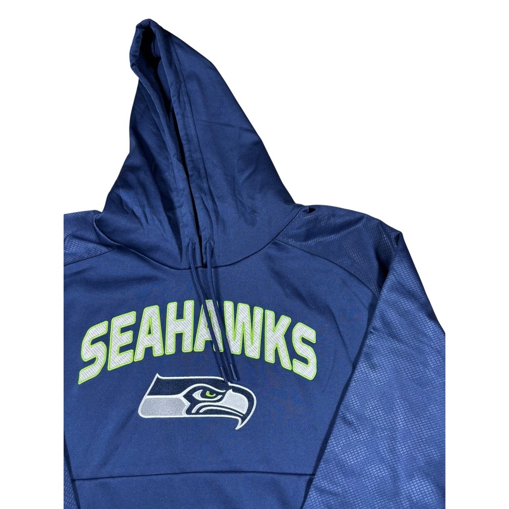 NFL Team Apparel Seattle Seahawks Hoodie Mens XL Navy Blue Pullover Sweatshirt